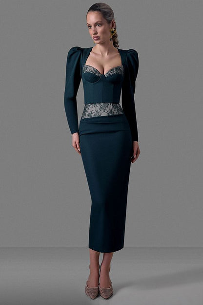 Corset with Lace Inset