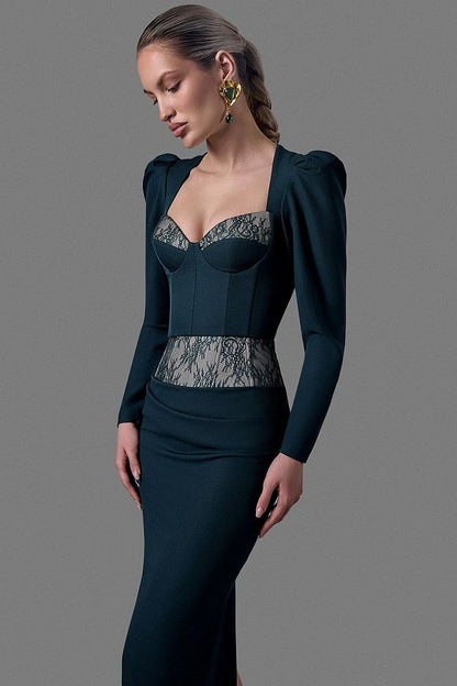 Corset with Lace Inset