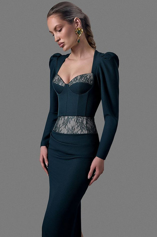 Corset with Lace Inset