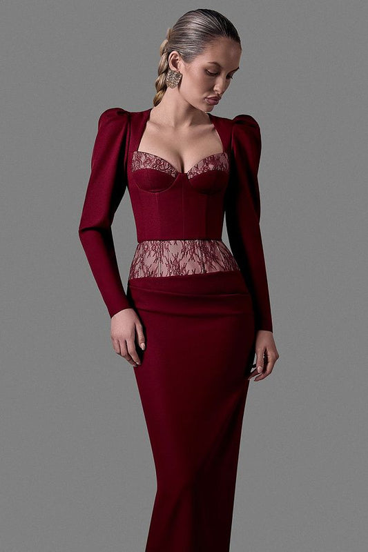 Corset with Lace Inset