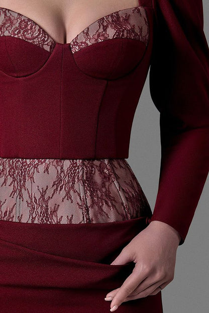 Corset with Lace Inset