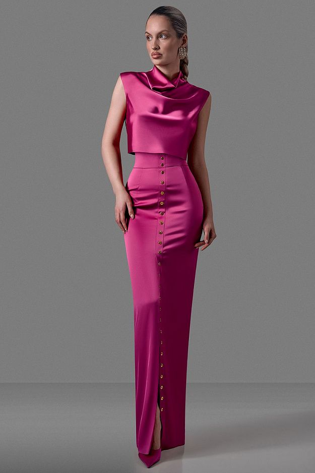 Satin Top With Draping