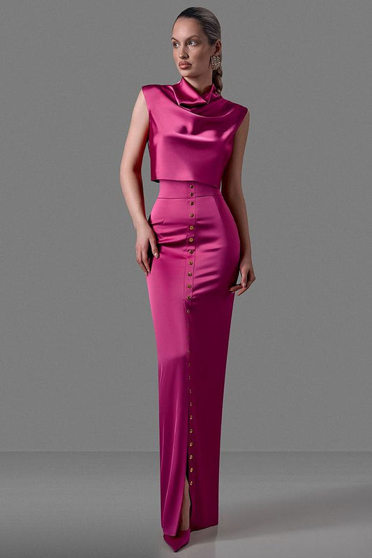 Satin Top With Draping