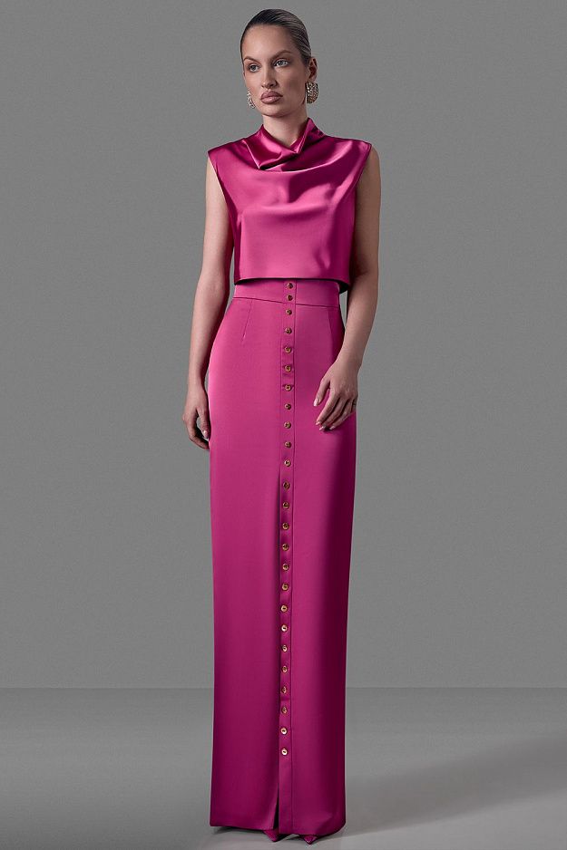 Satin Top With Draping