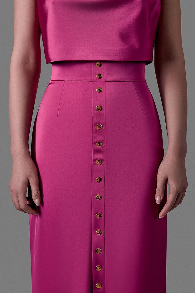 Straight Maxi Skirt With a Slit