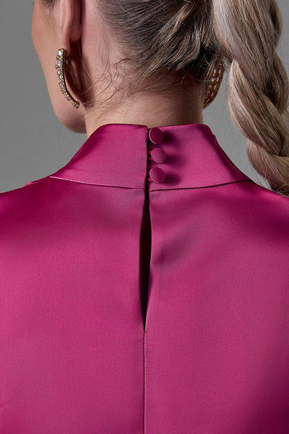 Satin Top With Draping