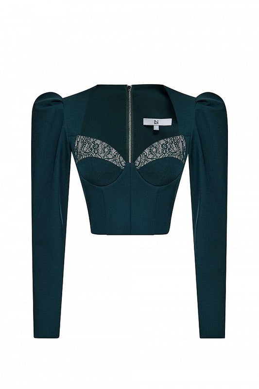 Corset with Lace Inset