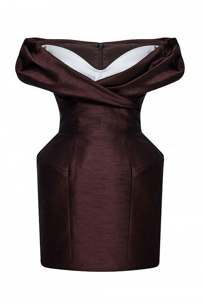 Elegant Waist-Defining Mini Dress