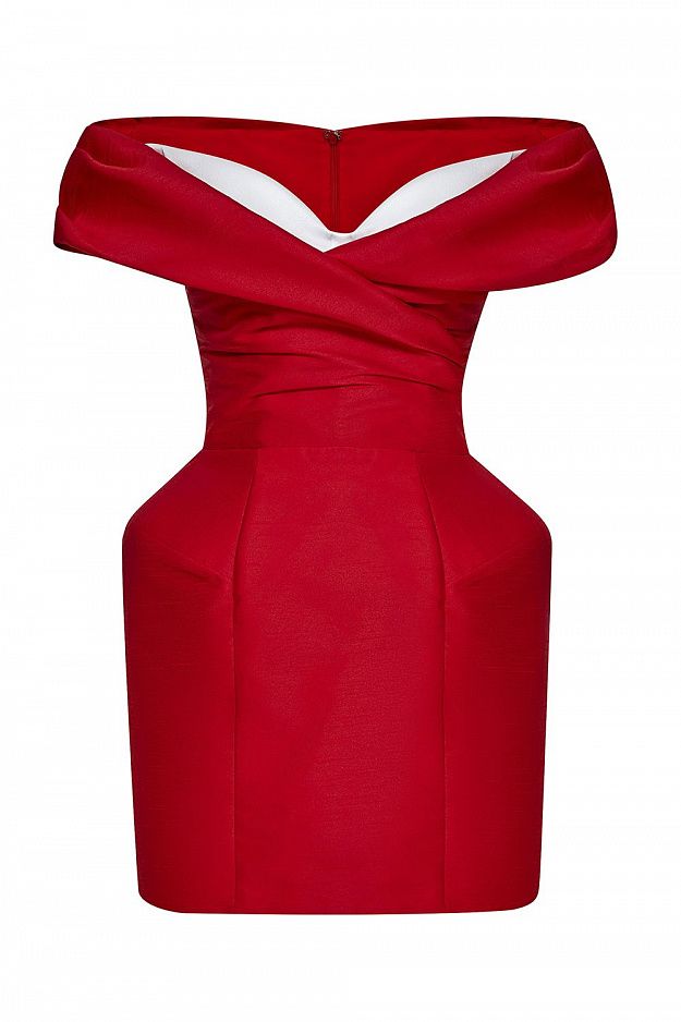 Elegant Waist-Defining Mini Dress