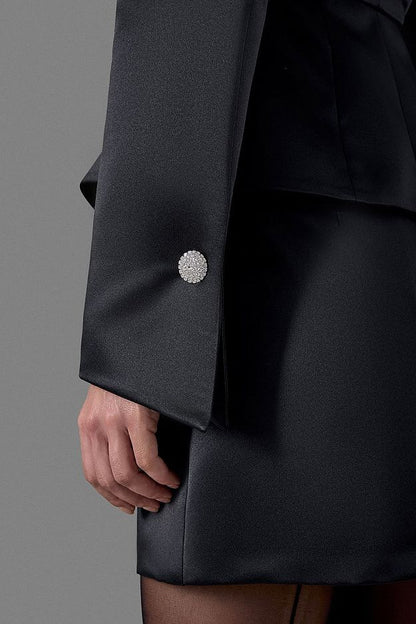 Tailored Blazer with Contrast Lapels