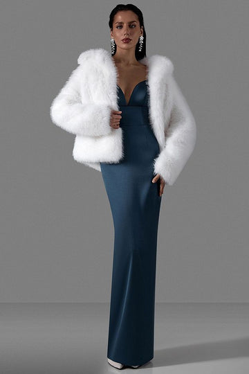 Form-Fitting Dress with Slender Shoulder Straps