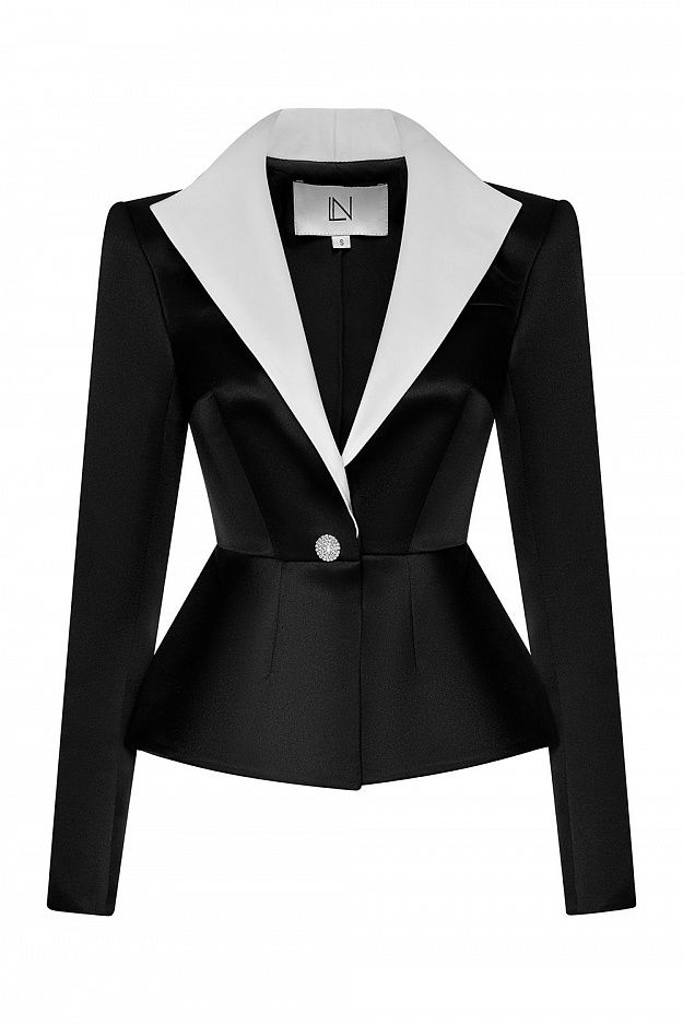 Tailored Blazer with Contrast Lapels