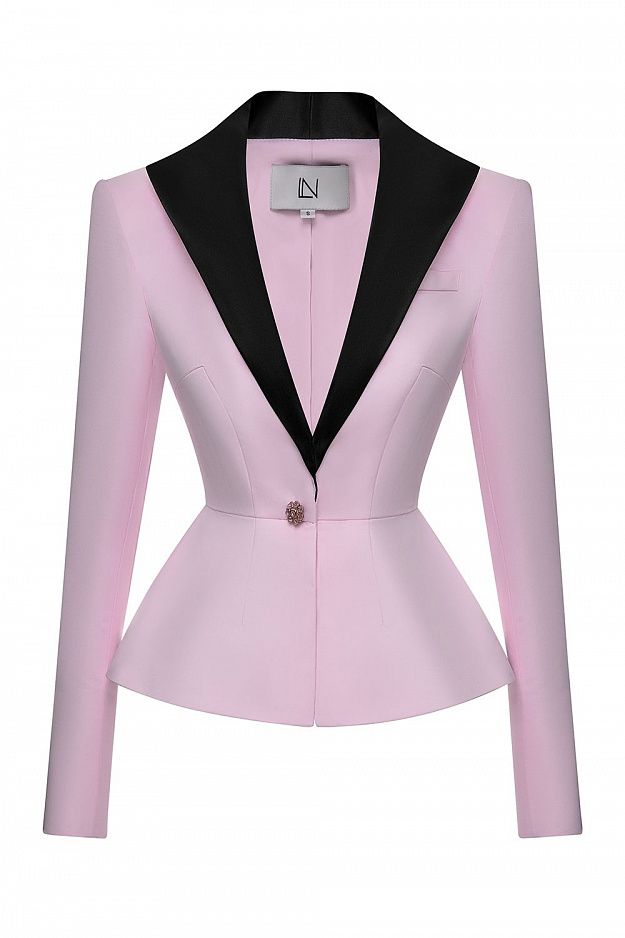 Tailored Blazer with Contrast Lapels