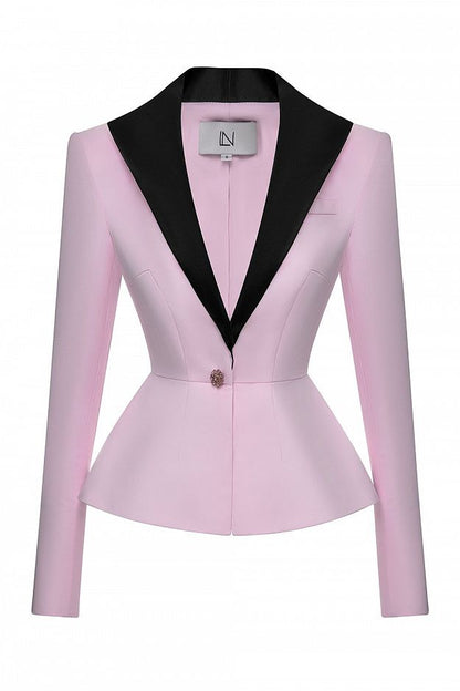 Tailored Blazer with Contrast Lapels