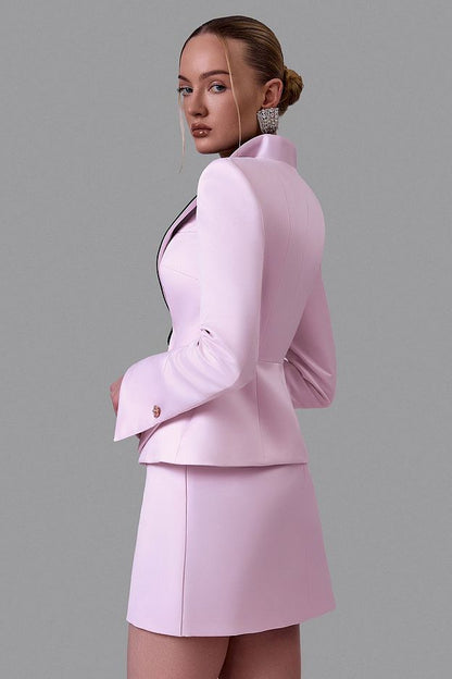 Tailored Blazer with Contrast Lapels