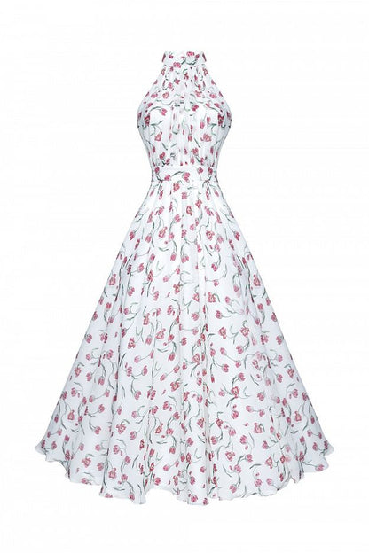 Draped Halter Neck Dress