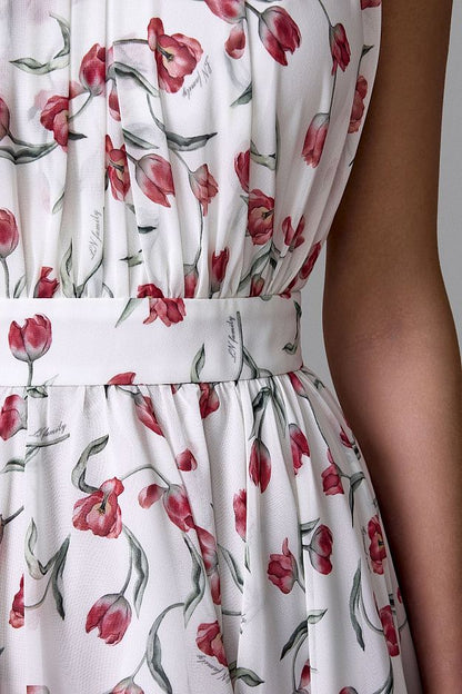 Draped Halter Neck Dress