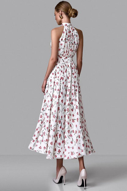 Draped Halter Neck Dress