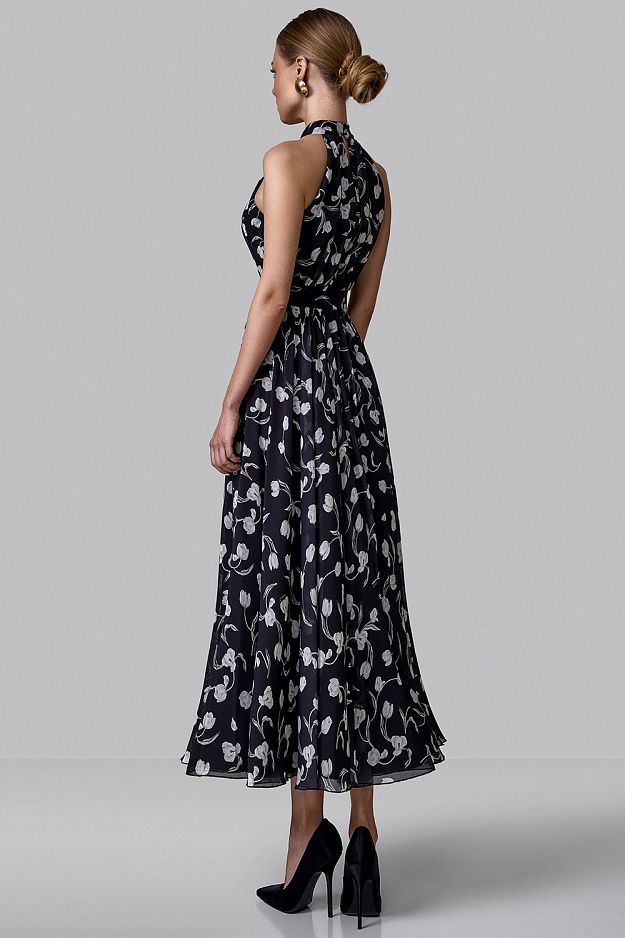 Draped Halter Neck Dress