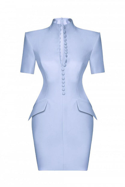 Mini Dress with Decorative Buttons