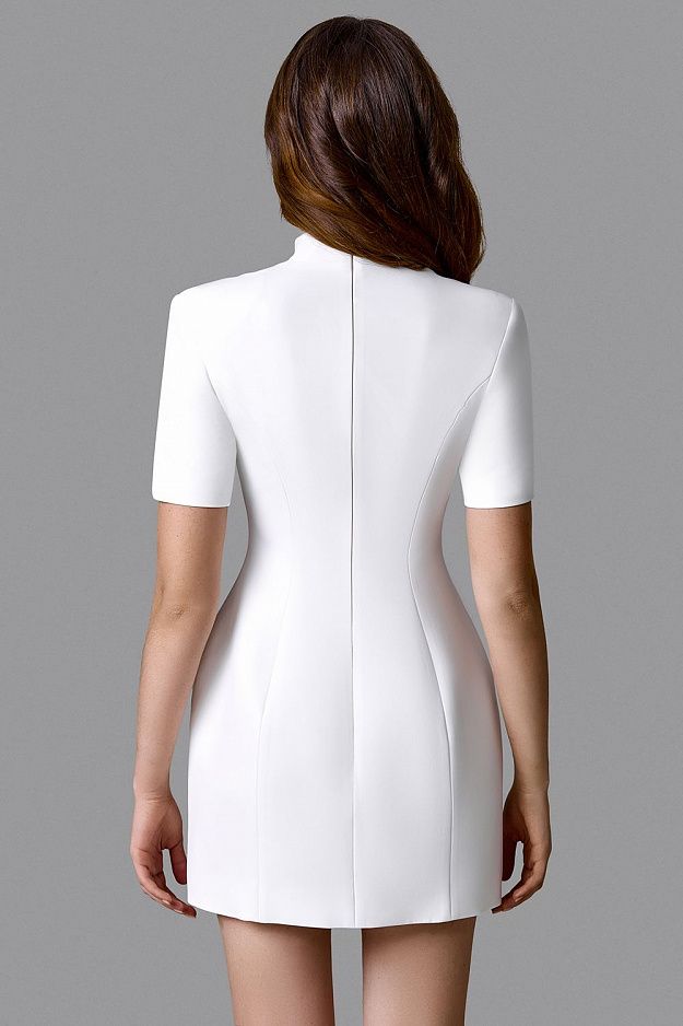 Mini Dress with Decorative Buttons