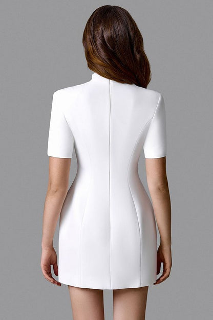 Mini Dress with Decorative Buttons