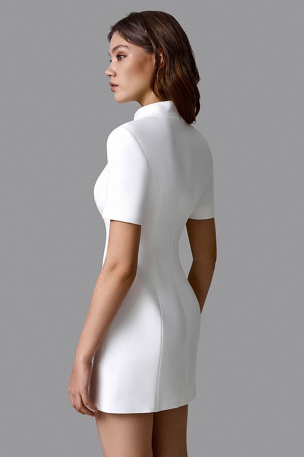 Mini Dress with Decorative Buttons