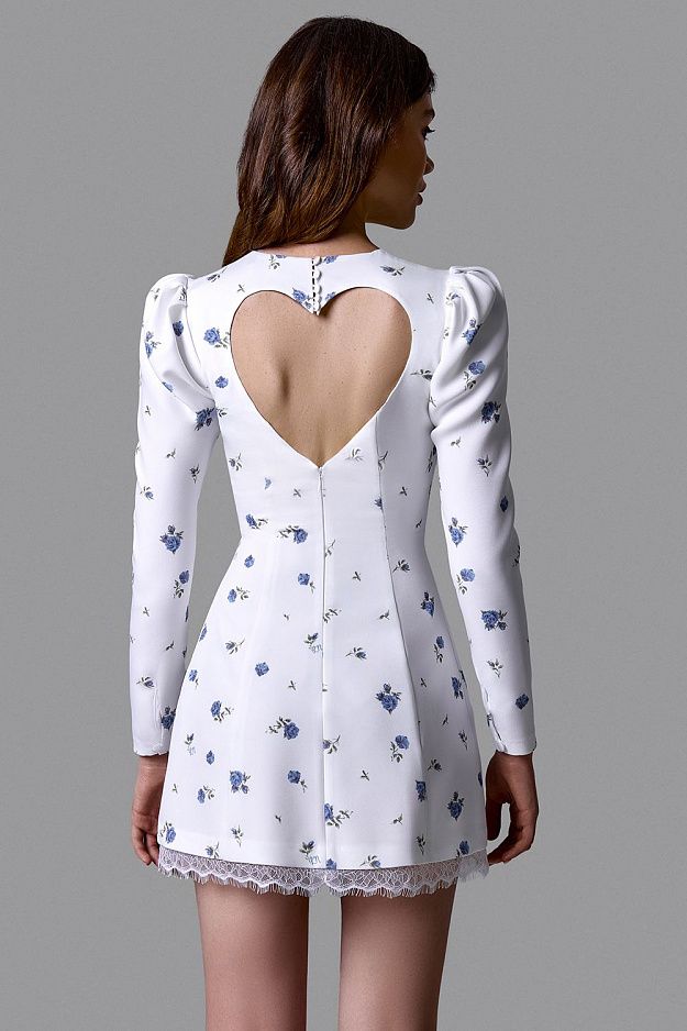 Mini Dress with Heart Back Cut-Out