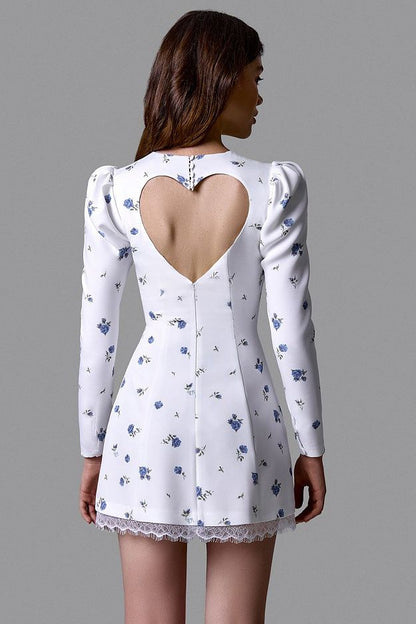 Mini Dress with Heart Back Cut-Out