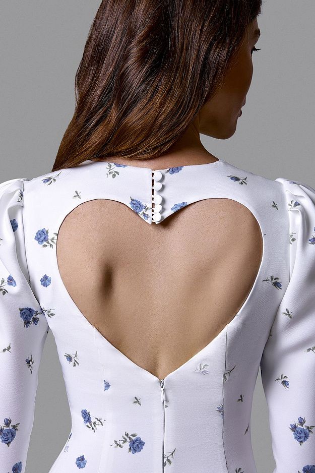 Mini Dress with Heart Back Cut-Out