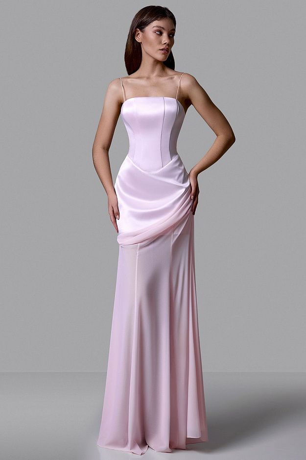 Corset Maxi Dress with Detachable Skirt