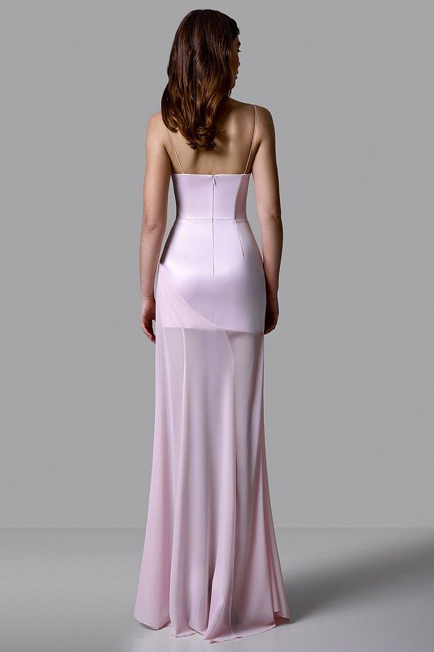 Corset Maxi Dress with Detachable Skirt