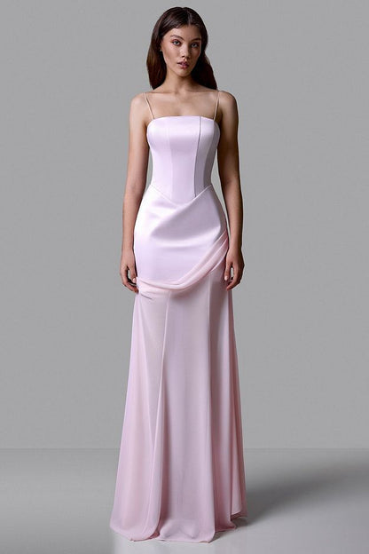 Corset Maxi Dress with Detachable Skirt