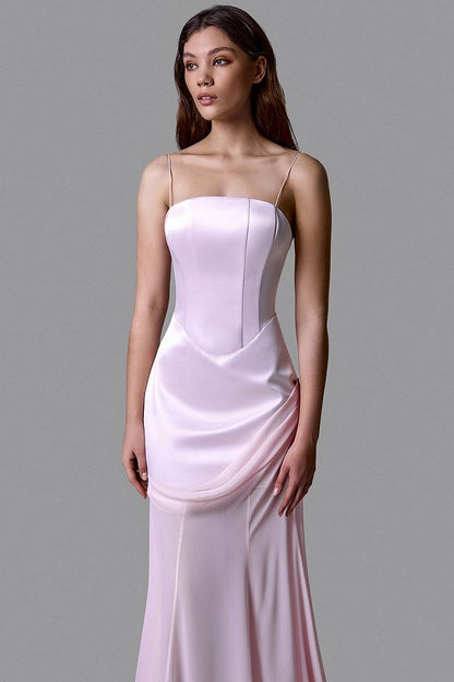Corset Maxi Dress with Detachable Skirt
