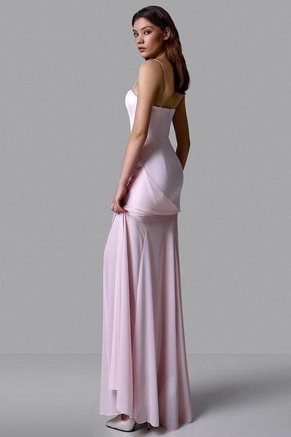 Corset Maxi Dress with Detachable Skirt
