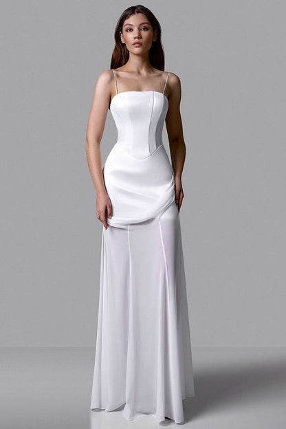 Corset Maxi Dress with Detachable Skirt
