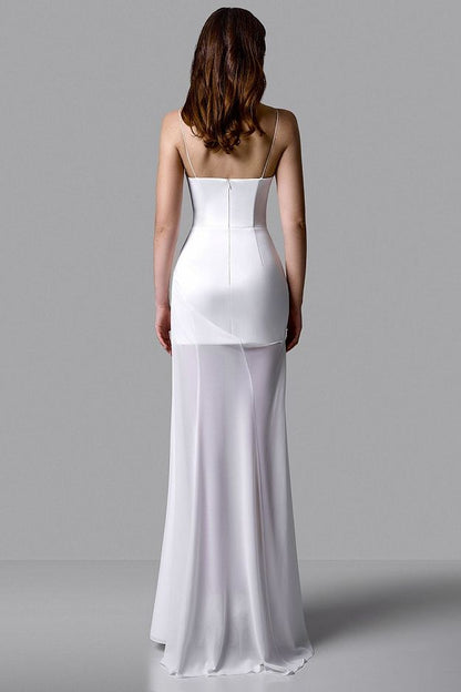 Corset Maxi Dress with Detachable Skirt