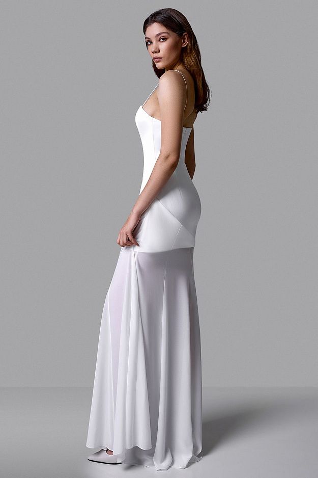 Corset Maxi Dress with Detachable Skirt