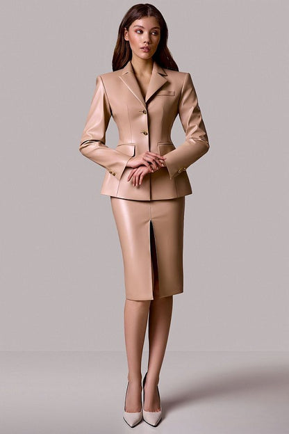 Faux Leather Pencil Skirt