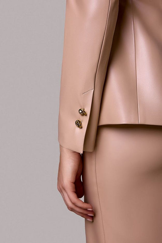 Faux Leather Blazer