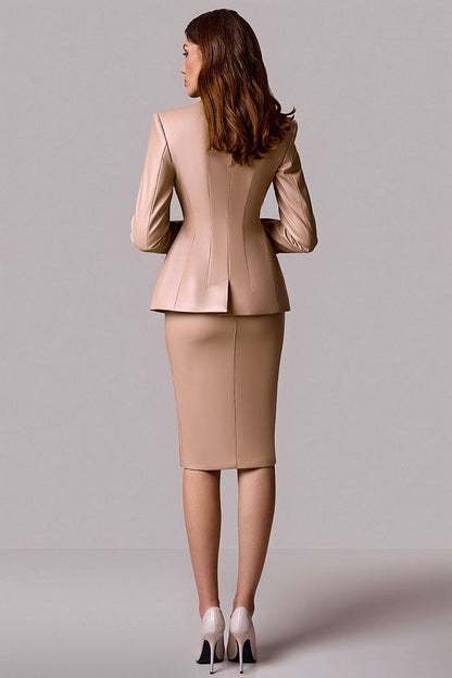 Faux Leather Blazer