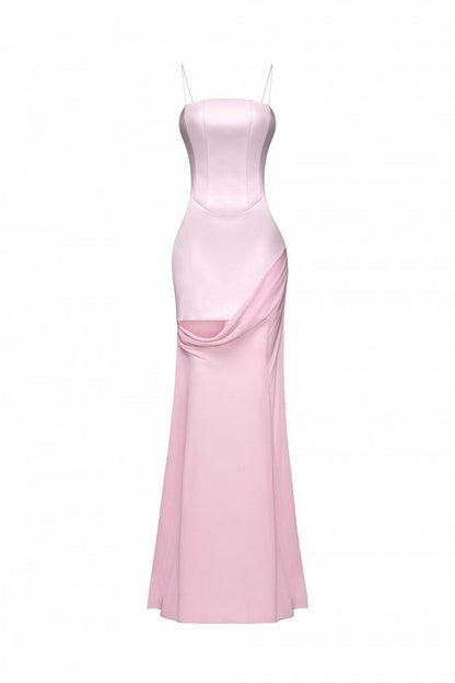 Corset Maxi Dress with Detachable Skirt