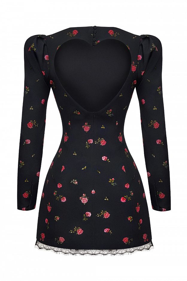 Mini Dress with Heart Back Cut-Out