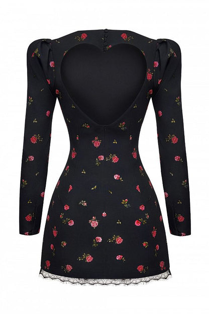 Mini Dress with Heart Back Cut-Out
