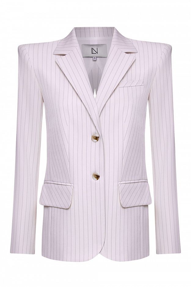 Striped Blazer with Open Back