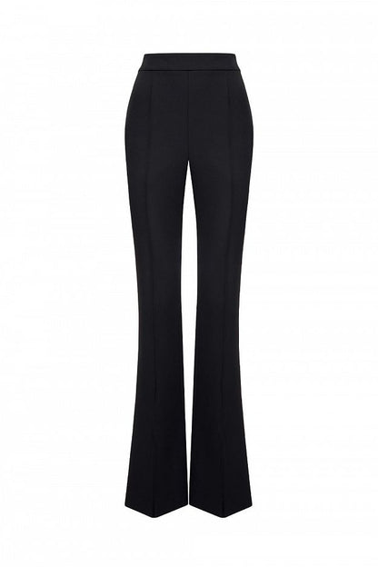 High-Waisted Flared Trousers