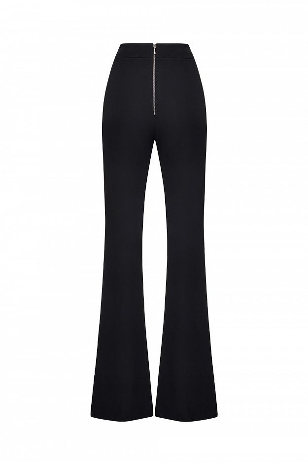 High-Waisted Flared Trousers