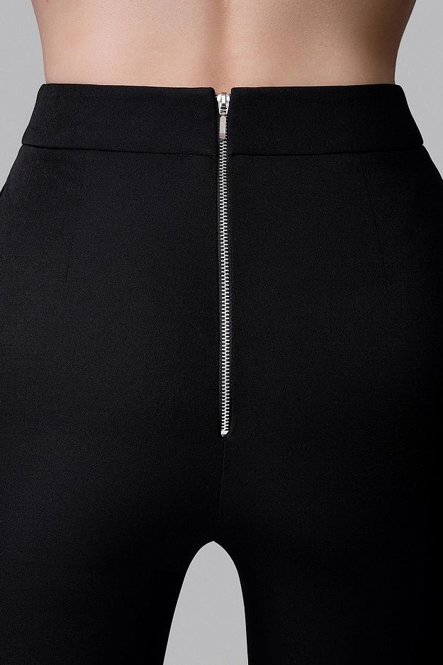 High-Waisted Flared Trousers