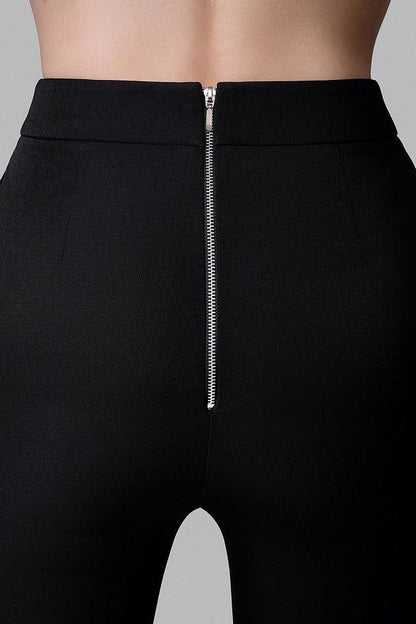 High-Waisted Flared Trousers