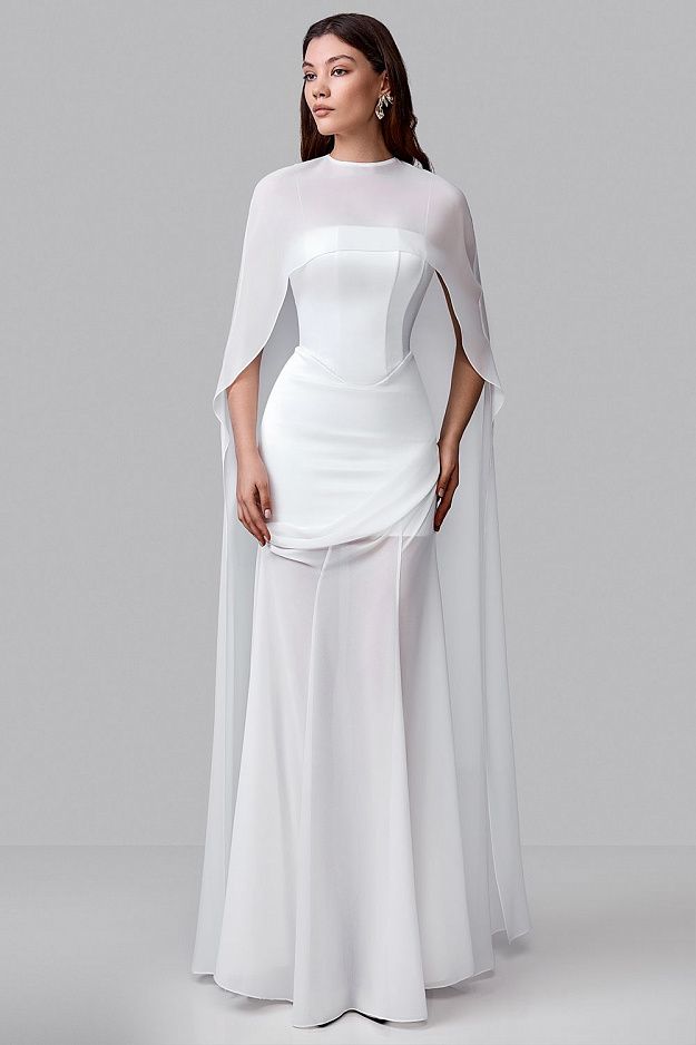 Featherlight Chiffon Cape